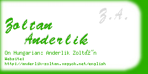 zoltan anderlik business card